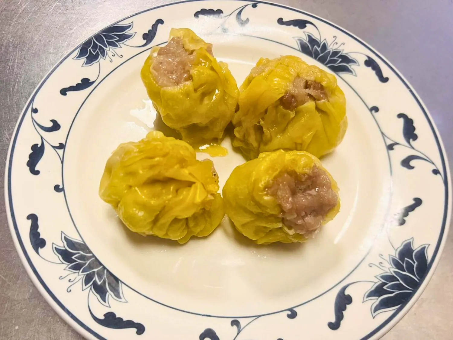 Tasty sui mai dumplings with meat filling at Wok's Cookin', a Chinese Restaurant in Castaic